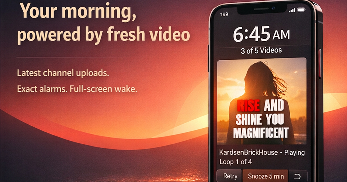 YT Shorts Alarm — your morning, powered by fresh video